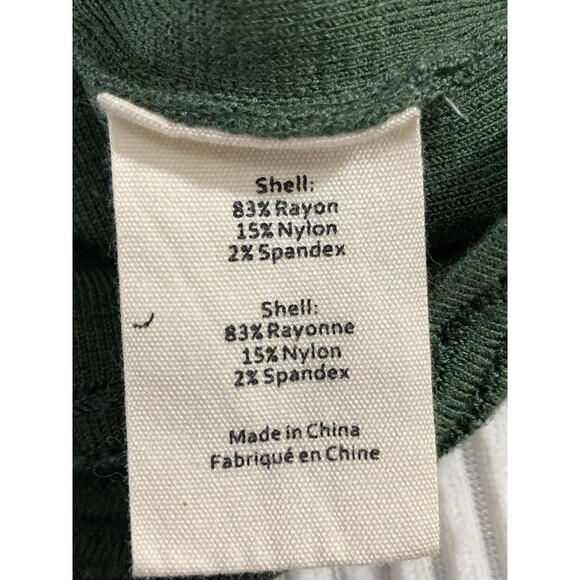 L’AGENCE Kate Dress XS/T Green Knit Ribbed Faux Button Short Sleeve Chic - Picture 6 of 10